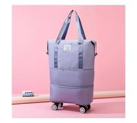 CAMEKIAY Sac De Voyage A roulettes Roues Extensibles Et Amovibles, Sac A roulettes ImperméAble, RéSistant à l'usure, Travel Bag Convient pour Le Camping,Blue