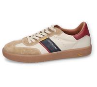 Camel Active Baskets basses pour homme 536, semelle intérieure amovible, Beige/Bleu, 44 EU
