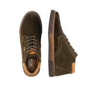 camel active Baskets montantes Blake en cuir pour homme, vert foncé, 43 EU