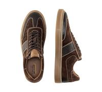 camel active Baskets pour homme en cuir véritable, marron foncé, 41 EU