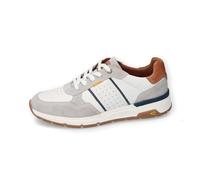 camel active Baskets Split/Nappa Blanc cassé/marron, Blanc cassé marron, 47 EU