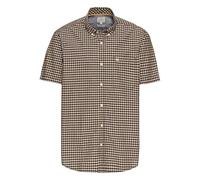 camel active Chemise à Carreaux à Manches Courtes en Coton pour Homme, Bleu foncé, XXL