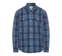 camel active Chemise à Carreaux pour Homme en Pur Coton, Bleu, XXL