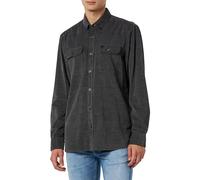 camel active Chemise en Corduroy Broken, Noir, 5XL Homme