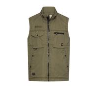 CAMEL ACTIVE Gilet olive, Taille XXL