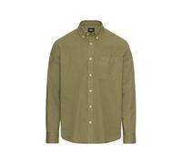 camel active Herren Baumwollhemd mit Brusttasche | Langarmhemd aus Baumwolle im Regular Fit | Grün, Menswear-4xl Chemise, Vert, 4XL Hommes