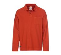 camel active Herren Langarm Poloshirt aus Zertifiziertem Organic Cotton Rot, Menswear-l Polo, Rouge, L Hommes