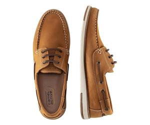 camel active Mocassins pour homme en cuir véritable, marron, 46 EU