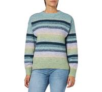 camel active Pull en Tricot pour Femme en mélange de matériaux recyclés, Light Jade Fantasy, XXL