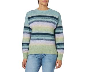 camel active Pull en Tricot pour Femme en mélange de matériaux recyclés, Light Jade Fantasy, XXL