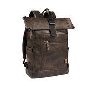 camel active sac à dos pour ordinateur portable pour ordinateur portable Laos Rolltop Backpack Brown marron foncé