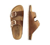 camel active Sandales à lanières en cuir véritable pour femme, marron, 42 EU