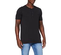 Camel Active T-Shirt Henley à Manches Courtes pour Homme avec boutonnière, Noir, 4XL