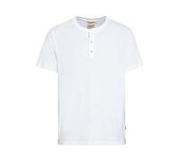 camel active T-Shirt Henley à Manches Courtes pour Homme en Pur Coton, Blanc., 3XL