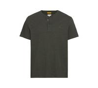 camel active T-Shirt Henley à Manches Courtes pour Homme en Pur Coton, Vert, XXL