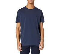 camel active T-Shirt pour Homme en Coton Biologique, Bleu foncé, L