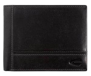 camel active, Tokyo Portefeuille pour Homme Paysage, Noir, 12,5x2x9,5, Portefeuille Paysage