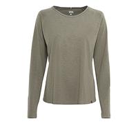 Camel Active Womenswear T- Shirt Basique à Manches Longues, Kaki, S Femme