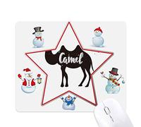 Camel Black and White Animal Christmas Snowman Family Star Mouse Pad