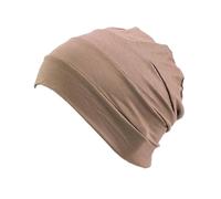 (Camel)Soft Chemo Hats for Women - Comfortable Cancer Headwear, Sleep Turban & Under Hat in Light Pink
