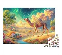 Camel sur Sandy Bank Puzzle De 1000 Pièces Desert-Style Camel Jeu De Puzzle Familial pour Toutes Les Âges 52x38cm/1000pcs