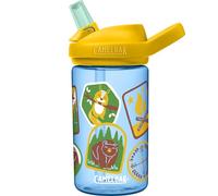 CAMELBAK Eddy+ Kids Everyday Bouteille d'eau - Design résistant aux chutes - Sans BPA - Anti-fuite - Passe au lave-vaisselle - 400 ml, Patchs Explorer