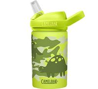 Camelbak Kinder Trinkflasche Eddy+ Kids Single Wall, 400 ml, Dino Camo - Gelb Grün, 2674