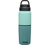 CamelBak MultiBev Water Bottle & Travel Cup - Vacuum Insulated Stainless Steel - Coastal/Lagoon - 17 oz Bottle & 12 oz Cup