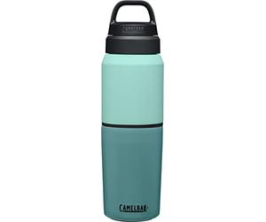 CamelBak MultiBev Water Bottle & Travel Cup - Vacuum Insulated Stainless Steel - Coastal/Lagoon - 17 oz Bottle & 12 oz Cup