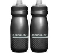 CamelBak Podium 620ml - bouteille de vélo - bouchon auto-fermant - anti-fuite - manipulation facile - s'adapte aux porte-bidons - hydratation optimale - Black, taille: OS (Lot de 2)