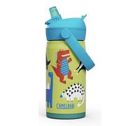 CamelBak Thrive Flip Straw Bouteille d'eau isotherme en acier inoxydable pour enfants, 355 ml, confiture de dinosaures