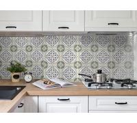 CAMELEO Crédence cuisine adhésive vinyle effet carreaux de ciment Sevilla, 200 x 40 cm - Convient aussi comme adhésif décoratif pour meuble - résistant et imperméable