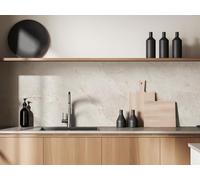 CAMELEO Crédence cuisine adhésive vinyle imitation marbre beige, 200 x 40 cm - Convient aussi comme adhésif décoratif pour meuble - résistant et imperméable