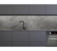 CAMELEO Crédence cuisine adhésive vinyle imitation marbre gris, 200 x 40 cm - Convient aussi comme adhésif décoratif pour meuble - résistant et imperméable