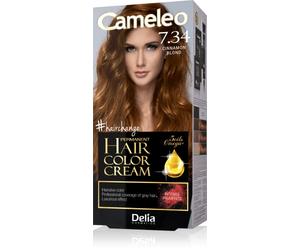 Cameleo - Crème Coloration Permanente - Blond Cannelle - Couleur Intensive & Protection - 5 Huiles + Acides Omega Plus - Teinture Professionnelle Luxueuse - Kit Complet