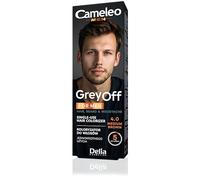 Cameleo Crème de couleur pour hommes - Marron clair - Gris - Teinture jetable en 2 poches - Pour cheveux, barbe et moustache - Facile à utiliser en 5 minutes - Effet de couleur naturel - 0% parabène