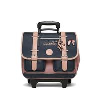 Cameleon Cartable à roulettes Bleu 38cm Vintage Fantasy avec 2 Compartiments - Idéal pour l'école Primaire et la rentrée Scolaire en CP, CE1 et CE2 pour Fille et garçon