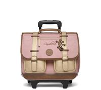 Cameleon Cartable à roulettes Rose 38cm Vintage Fantasy avec 2 compartiments - Idéal pour l'école primaire et la rentrée scolaire en CP, CE1 et CE2 pour fille et garçon