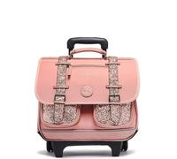 Cameleon Cartable à roulettes Rose 38cm Vintage Fantasy avec 2 compartiments - Idéal pour l'école primaire et la rentrée scolaire en CP, CE1 et CE2 pour fille et garçon