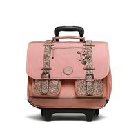 Cameleon Cartable à roulettes Rose 41cm Vintage Fantasy avec 3 compartiments - Idéal pour l'école primaire et la rentrée scolaire en CM1 et CM2 pour fille et garçon