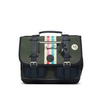 Cameleon Cartable scolaire du CP au CE2 Vert 38cm Vintage Urban avec 2 compartiments - Idéal pour l'école primaire pour fille et garçon