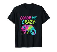 Caméléon Color Me Crazy Rainbow Animal Graphic T-Shirt