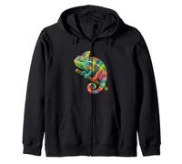 Caméléon coloré - Motif Artistique Reptile coloré Sweat à Capuche