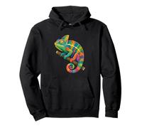 Caméléon coloré - Motif Artistique Reptile coloré Sweat à Capuche