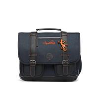 Cameleon Grand cartable scolaire Bleu 41cm Vintage Urban avec 3 compartiments - Idéal pour l'école primaire et la rentrée scolaire en CM1 et CM2 pour fille et garçon