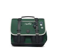 Cameleon Grand cartable scolaire Vert 41cm Vintage Urban avec 3 compartiments - Idéal pour l'école primaire et la rentrée scolaire en CM1 et CM2 pour fille et garçon