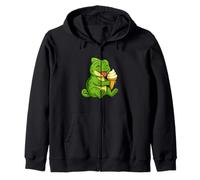 Caméléon Ice Cream Zoo Animal Lover Kawaii Garçons Filles Enfants Sweat à Capuche