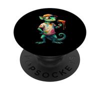 Caméléon Peintre avec Rouleau et Taches de Couleur PopSockets PopGrip Adhésif