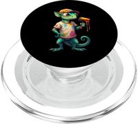 Caméléon Peintre avec Rouleau et Taches de Couleur PopSockets PopGrip pour MagSafe