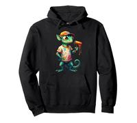Caméléon Peintre avec Rouleau et Taches de Couleur Sweat à Capuche